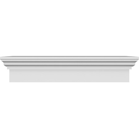 Ekena Millwork 81" Bottom Width x 87 1/4" Top Width x 9"H x 1"P Traditional Crosshead CRH09X81